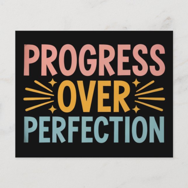 Flyer Professor Progresso em vez de Perfeição Volta às A (Frente)