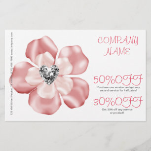 Flyer professora de arte e dança creche flor rosa cuidad