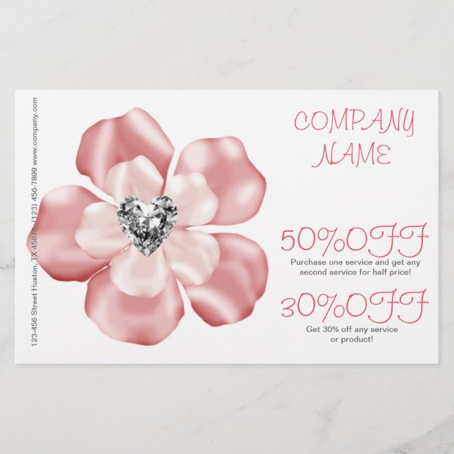 Flyer professora de arte e dança creche flor rosa cuidad (Frente)