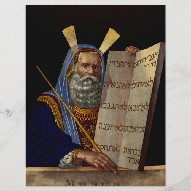 Flyer Profeta Moisés com as Tábuas da Lei  (Frente)