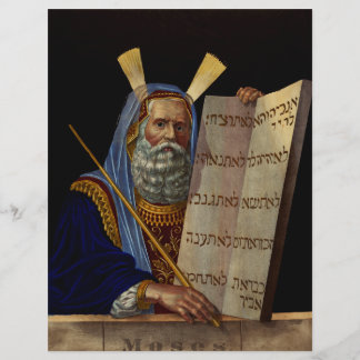 Flyer Profeta Moisés com os comprimidos da lei