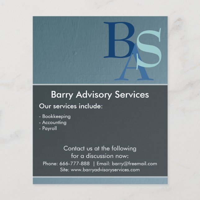 Flyer Profissional Azul Moderno Elegante Simples (Frente)