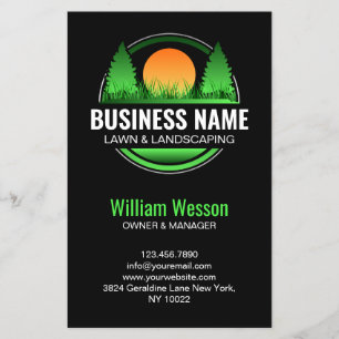 Flyer Profissional Paisagismo Sol e Árvores