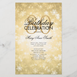 Flyer Programa de Aniversário do 80 de inverno Dourado W