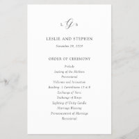 Programa de Casamento Atemporal Preto e Branco Eco