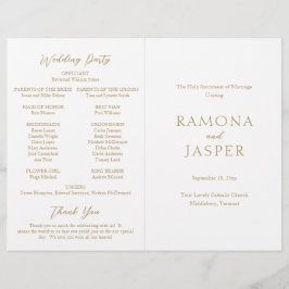 Flyer Programa de Casamento Católico Moderno Simples Dou