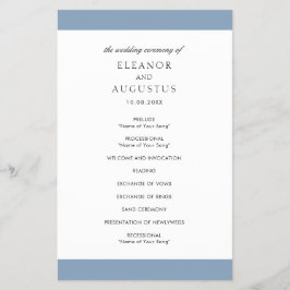 Flyer Programa de Casamento de Orçamento Elegante Azul c
