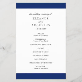 Flyer Programa de Casamento de Orçamento Elegante Azul d