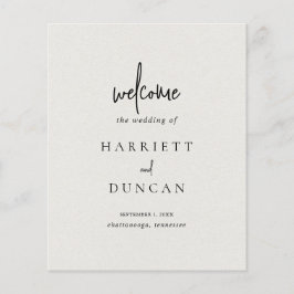 Flyer Programa de Casamento do Orçamento de Beige Neutro