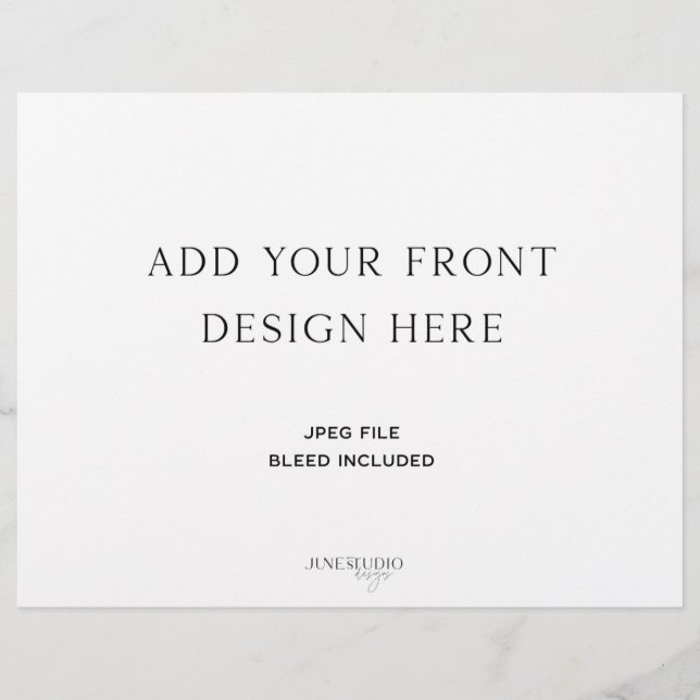 Flyer Programa de casamento dobrado 8,5x11" (Frente)