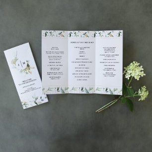 Flyer Programa de Casamento Dourado de Vento Verde