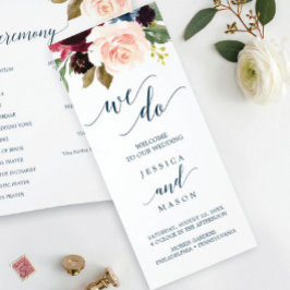 Flyer Programa de Casamento em Três Dobras do Marinho Bo