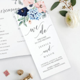 Flyer Programa de Casamento em Três Formas de marinhos B