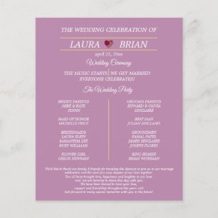 Flyer Programa de Casamento Moderno - Solteiro