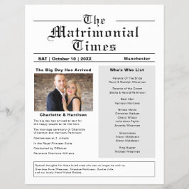 Flyer Programa de Casamento Novidade Jornal Estilo Folhe