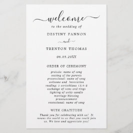 Flyer Programa de Casamento Simples com Orçamento Mínimo