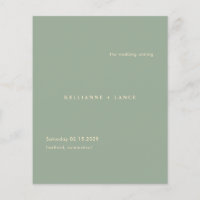 Programa de Casamento Simples em Verde Salgueiro M