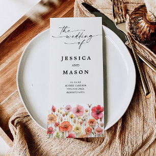 Flyer Programa de Casamento Triplicado: Ame na Flor Bloo