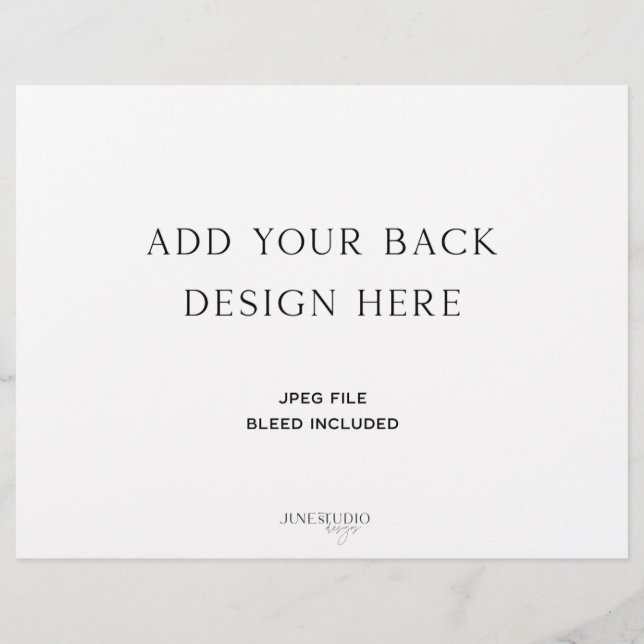 Flyer Programa de Casamento Triplo 8,5x11" (Verso)