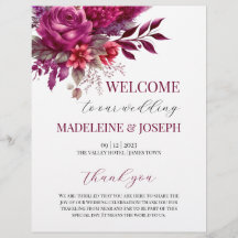 Programa de Cerimônia de Casamento Viva Magenta