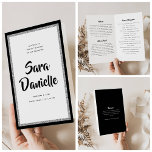 Flyer Programa de Dobragem de Prata e Bat Negro Mitzvah<br><div class="desc">Você vai adorar o papel usado para este programa - ele é muito mais pesado que o papel de cópia e é perfeito para seus programas descartáveis. Use a modelo para preencher suas informações. A Ferramenta Design pode ser usada para alterar a fonte (tamanho, estilo, cor) e adicionar mais linhas...</div>