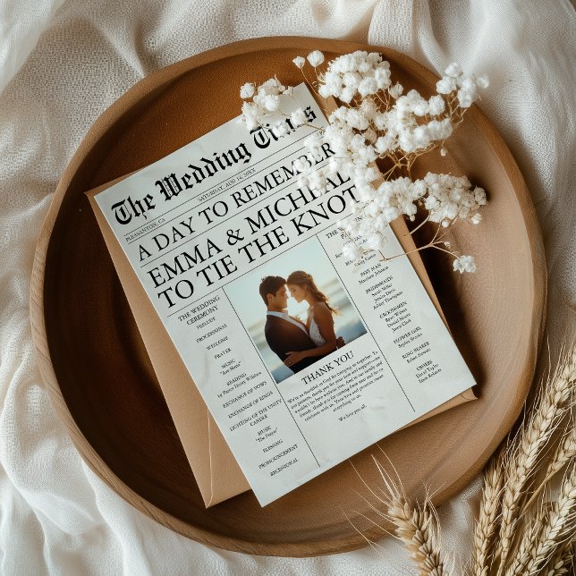 Flyer Programa de Jornais da Linha do Tempo do Casamento (Criador carregado)