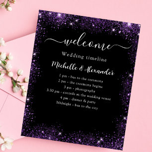Flyer Programa de nações - Boas-vindas ao roxo preto