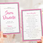 Flyer Programa de Papel Rosa Mitzvah Silver Bat Silver<br><div class="desc">O peso deste artigo é perfeito para o seu programa. É muito mais pesado do que o papel de cópia e é perfeito para seus programas descartáveis. Use a modelo para preencher suas informações. O recurso "Personalizar mais" pode ser usado para alterar a fonte (tamanho, estilo, cor) e adicionar mais...</div>
