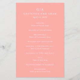 Flyer Programa Elegante de Casamento Orçamental Moderno 