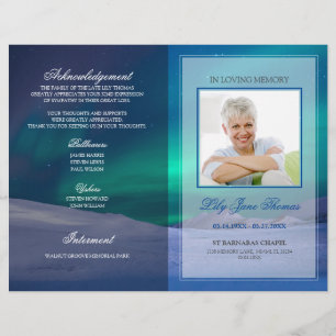 Flyer Programa Funeral Aurora Cerimônia Memorial