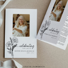 Flyer Programa Funeral de Flor do Mês de Nascimento de O