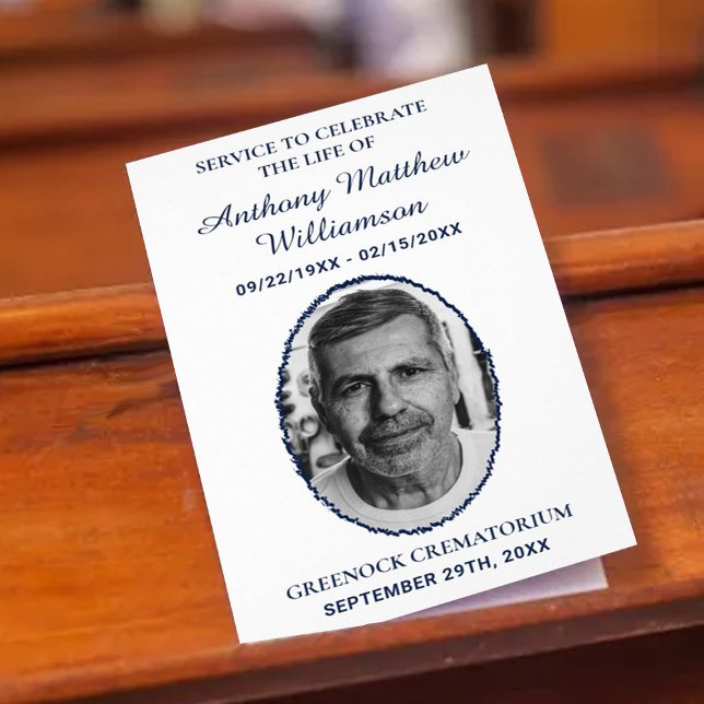 Flyer Programa Funeral de Fotografias Personalizadas Bi- (Criador carregado)
