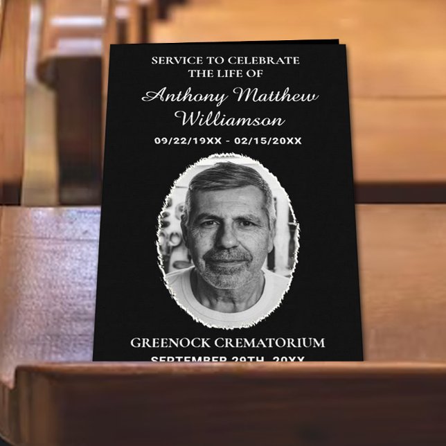 Flyer Programa Funeral de Fotografias Personalizadas em  (Criador carregado)