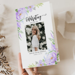 Flyer Programa Funeral Dobrado de Petais Roxos Suaves