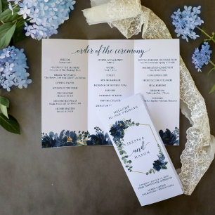 Flyer Programa Real de Casamento em Três Dobragens do M