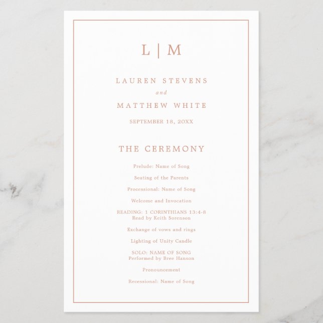 Flyer Programa Simples de Casamento de Orçamento Dourado (Frente)