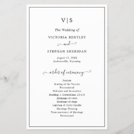 Flyer Programa Simples de Casamento do Orçamento do Mono