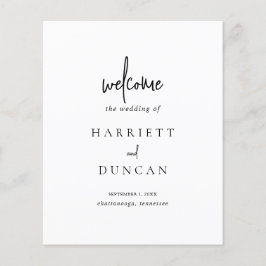 Flyer Programa Simples Minimalista de Casamento de Orçam