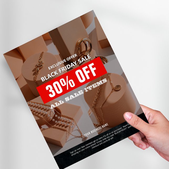 Flyer Promo do produto de venda de 4 fotos Black Friday (Photo Black Friday Sale Product Promo Flyer)