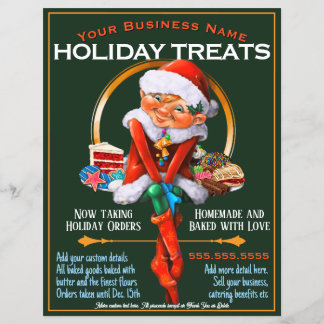 Flyer Promoção de Catering de Biscoitos de Natal