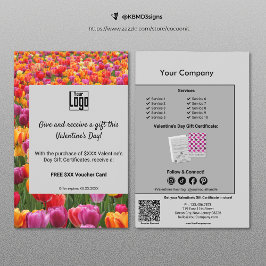 Flyer Promoção de Certificado de Presente de Dia de os n