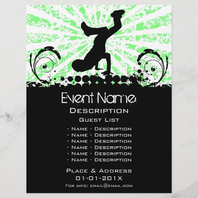 Flyer Promoção de Evento de Dança de Quebra (Frente)