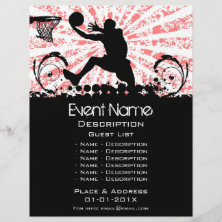 Flyer Promoção de eventos de basquetebol