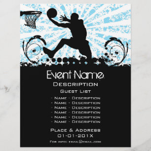Flyer Promoção de eventos de basquetebol