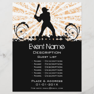 Flyer Promoção de eventos de beisebol