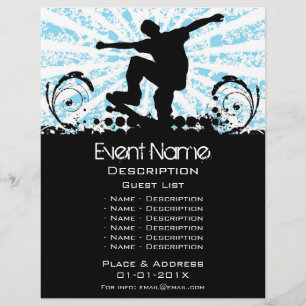Flyer Promoção de eventos de skate
