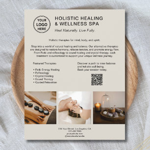 Flyer Promoção de Negócios de Terapeuta de Saúde Holísti