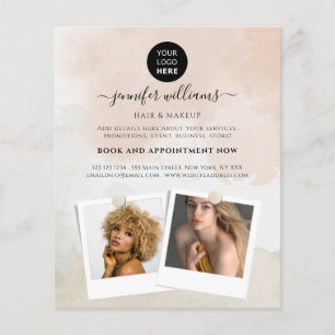 Flyer Promoção de Pintura em Aquarela Abstrata Feminina