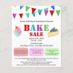 Flyer Promoção de Venda de Bolos ou Doces Colorida