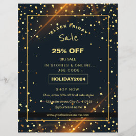 Flyer Promoção de venda de férias Beautiful Golden Spark